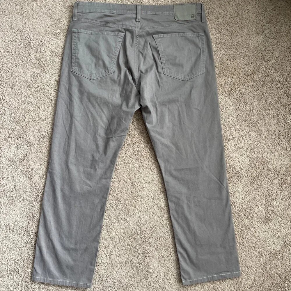 AG Adriano Goldschmied Everett Jeans Mens 36x27 Gray Denim Slim Fit Straight Leg